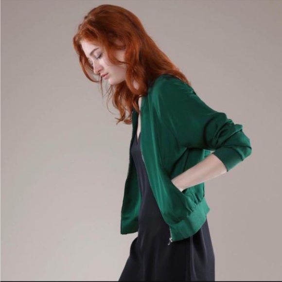 Grana Jackets & Blazers - Grana Silk Bomber Sz M